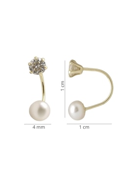 Arete individual Mancini de oro 10 k