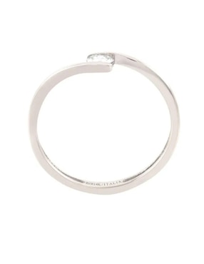 Solitario de oro blanco 14 k Joyerías Bizzarro diamante