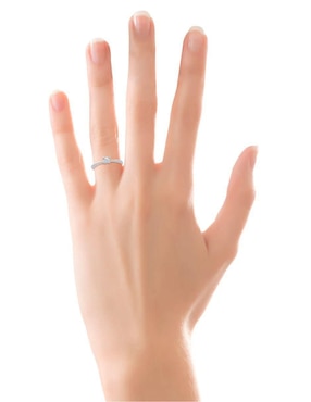 Solitario de oro blanco 14 k Joyerías Bizzarro diamante