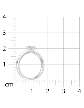 Solitario de oro blanco 14 k Joyerías Bizzarro diamante