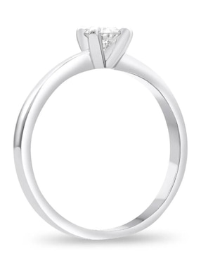 Solitario de oro blanco 14 k Joyerías Bizzarro diamante