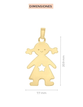 Dije de niña Fianelli garontinha de oro 14 K