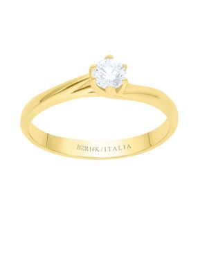 Solitario de oro amarillo 14 k Joyerías Bizzarro diamante