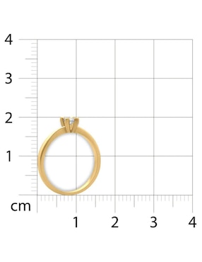 Solitario de oro amarillo 14 k Joyerías Bizzarro diamante