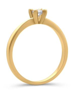 Solitario de oro amarillo 14 k Joyerías Bizzarro diamante