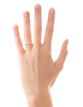 Solitario de oro amarillo 14 k Joyerías Bizzarro diamante