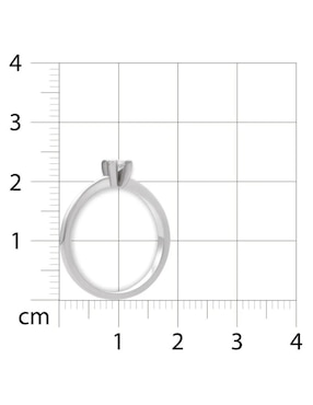 Solitario de oro blanco 14 k Joyerías Bizzarro diamante