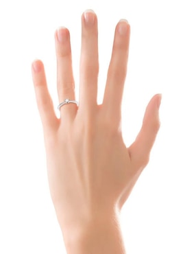 Solitario de oro blanco 14 k Joyerías Bizzarro diamante