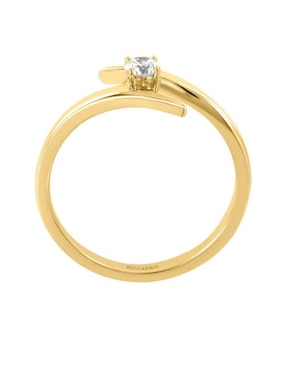 Solitario de oro amarillo 14 k Joyerías Bizzarro diamante