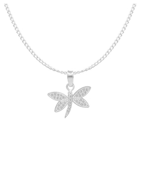 Collar con dije de libélula Clepsidra de plata P 925