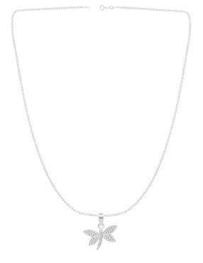 Collar con dije de libélula Clepsidra de plata P 925