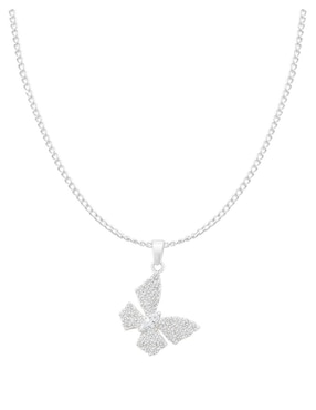 Collar con dije de mariposa Clepsidra de plata P 925