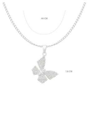 Collar con dije de mariposa Clepsidra de plata P 925