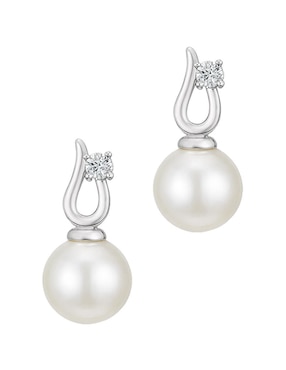 Aretes cortos Clepsidra de plata P 925 con acabado plateado