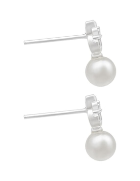 Aretes cortos Clepsidra de plata P 925 con acabado plateado