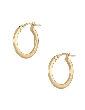 Arracadas Dinasti de oro 14 K con acabado pulido
