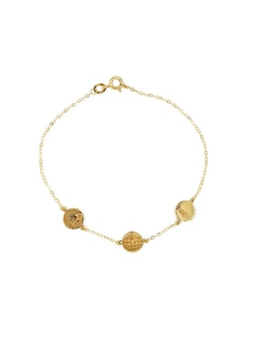 Pulsera Fianelli de oro 14 k Arquitectura con acabado brillante