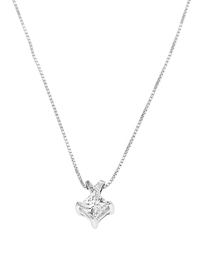 Colgante Y Dije de rombo Klamore aiden de oro blanco 14 K diamante