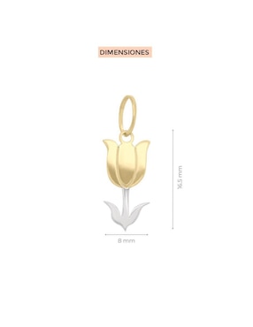 Dije de flor Fianelli de oro 14 K