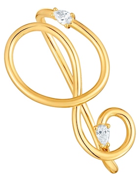 Anillo Tous Lio LGD de plata P 925 diamante con baño de oro
