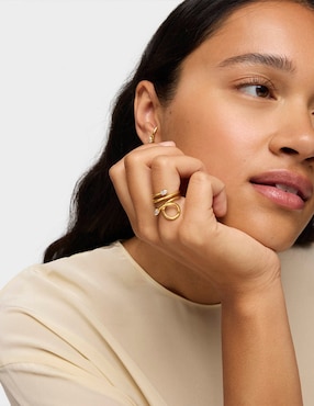 Anillo con gema Tous Tous lio lgd p 925 de plata diamante baño de oro