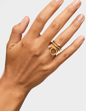 Anillo con gema Tous Tous lio lgd p 925 de plata diamante baño de oro