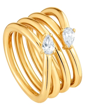 Anillo con gema Tous Lio LGD P 925 de plata diamante baño de oro