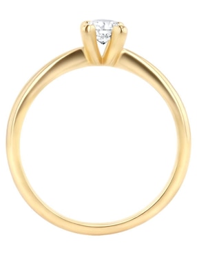 Solitario de oro amarillo 14 k Joyerías Bizzarro diamante