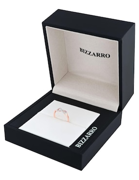 Anillo de infinito Joyerías Bizzarro 14 k de oro rosa diamante brillante