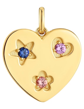 Dije de corazón Tous sweet dolls de plata P 925 zafiro