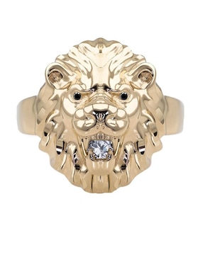 Anillo Abba Joyas 10 k de oro zirconia brillante