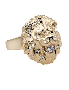 Anillo Abba Joyas 10 k de oro zirconia brillante