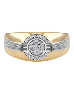 Anillo Abba Joyas 10 k de oro zirconia brillante