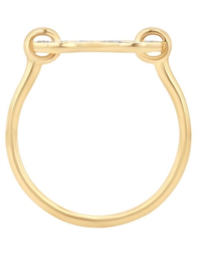 Anillo de infinito Joyerías Bizzarro 14 k de oro amarillo diamante brillante