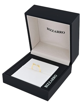 Anillo de infinito Joyerías Bizzarro 14 k de oro amarillo diamante brillante