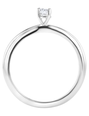 Solitario de oro blanco 14 k Joyerías Bizzarro diamante
