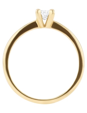 Solitario de oro amarillo 14 k Joyerías Bizzarro diamante
