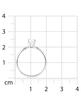 Solitario de oro blanco 14 k Joyerías Bizzarro diamante