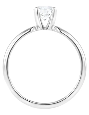 Solitario de oro blanco 14 k Joyerías Bizzarro diamante