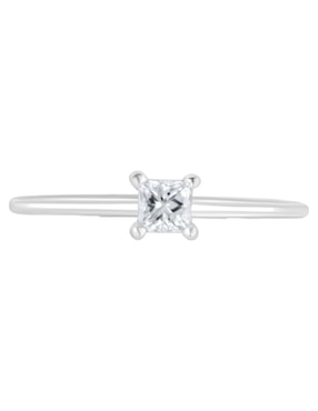 Solitario de oro blanco 14 k Joyerías Bizzarro diamante