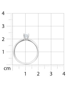 Solitario de oro blanco 14 k Joyerías Bizzarro diamante