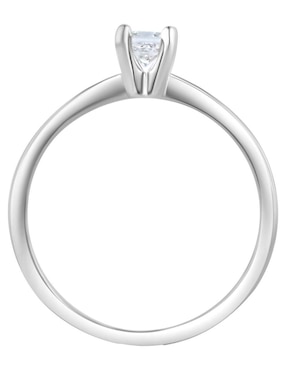 Solitario de oro blanco 14 k Joyerías Bizzarro diamante
