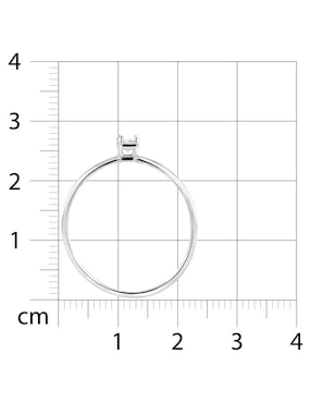 Solitario de oro blanco 14 k Joyerías Bizzarro diamante