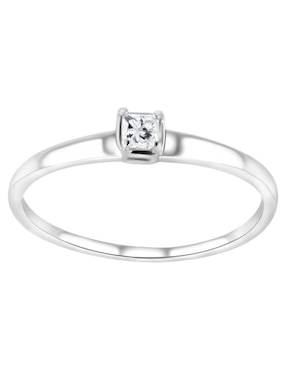 Solitario de oro blanco 14 k Joyerías Bizzarro diamante