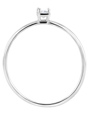 Solitario de oro blanco 14 k Joyerías Bizzarro diamante