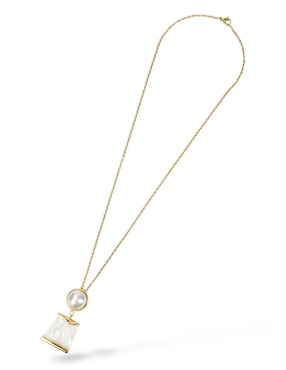 Collar, pulsera, anillo y aretes OG perla de cristal