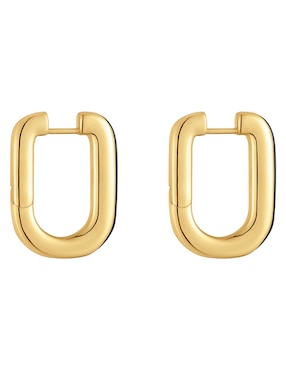Aros Tous Line de plata p 925 con acabado baño de oro ónix