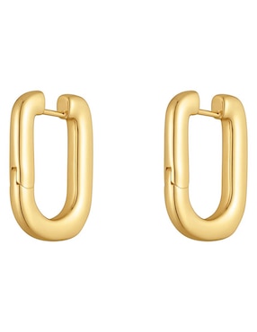 Aros Tous Line de plata p 925 con acabado baño de oro ónix