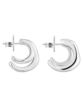 Aretes de aros Tous Line de plata P 925 con acabado brillante