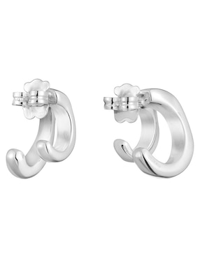 Aretes de aros Tous Line de plata P 925 con acabado brillante